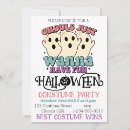 Ghouls vill bara ha Roligt Halloween Costume Party Inbjudningar