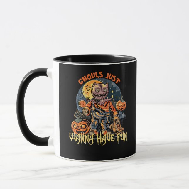 Ghouls vill bara ha Roligt Halloween-design Mugg (Vänster)