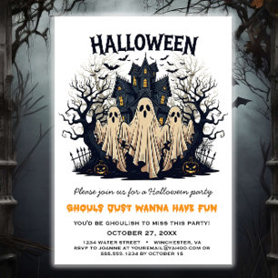 Ghouls vill bara ha Roligt Halloween fest Inbjudningar