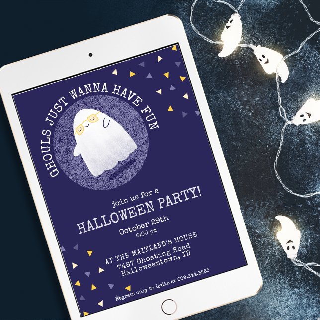 Ghouls vill bara ha Roligt Halloween fest Inbjudningar (Skapare uppladdad)
