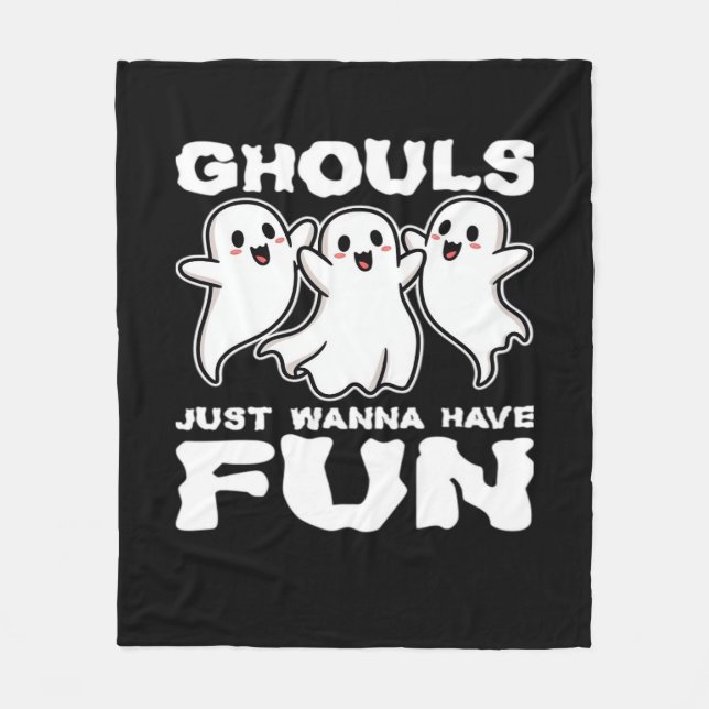 Ghouls vill bara ha Roligt - Halloween Gift Fleecefilt (Framsidan)