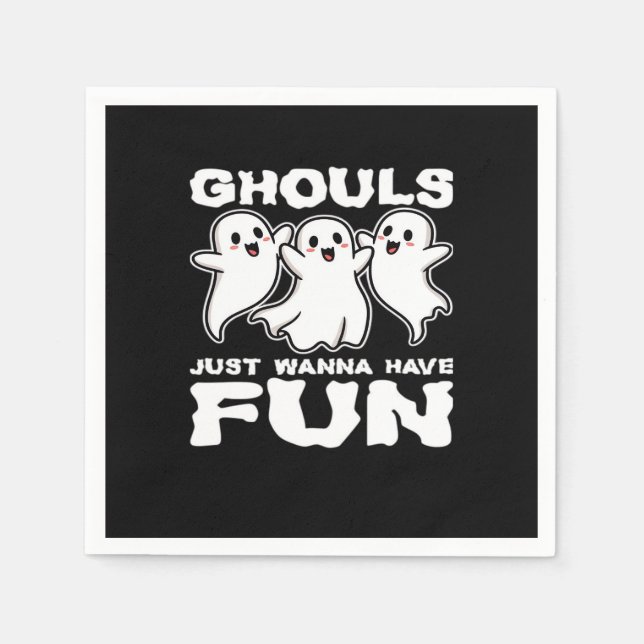 Ghouls vill bara ha Roligt - Halloween Gift Pappersservett (Framsidan)