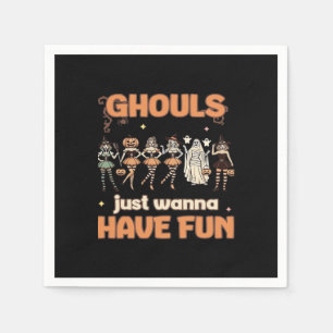 Ghouls vill bara ha Roligt Halloween-höstläge Pappersservett