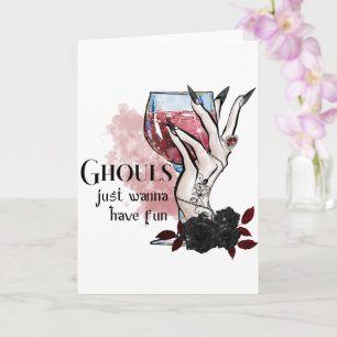 Ghouls vill bara ha Roligt Halloween Kort