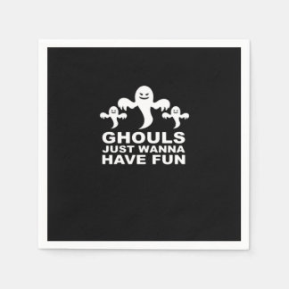 Ghouls vill bara ha Roligt Halloween. Pappersservett
