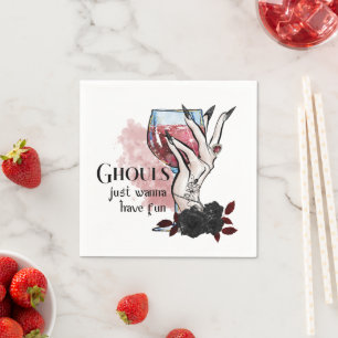 Ghouls vill bara ha Roligt Halloween Pappersservett