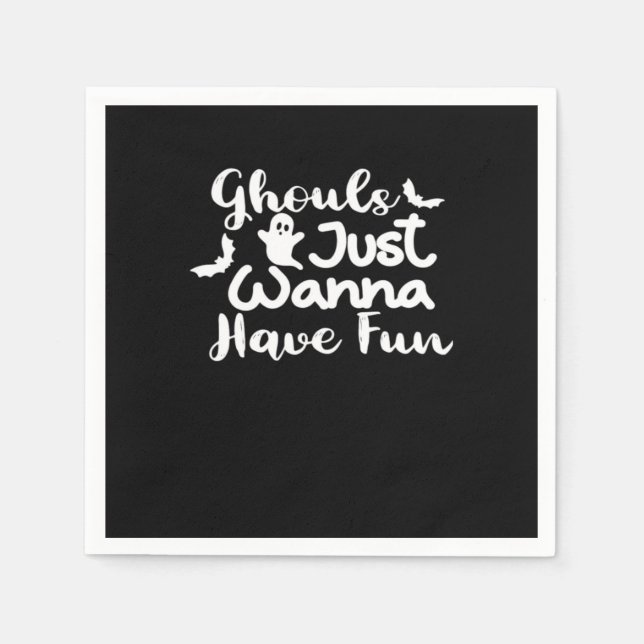 Ghouls vill bara ha Roligt Halloween Sloth Stil Pappersservett (Framsidan)