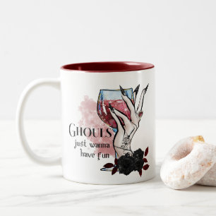 Ghouls vill bara ha Roligt Halloween Två-Tonad Mugg