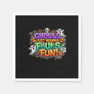 Ghouls vill bara ha Roligt - höstbloss Pappersservett
