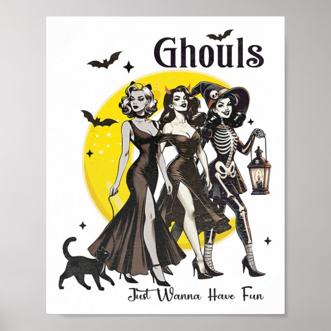 Ghouls vill bara ha Roligt Kvinnor. Poster (Framsidan)