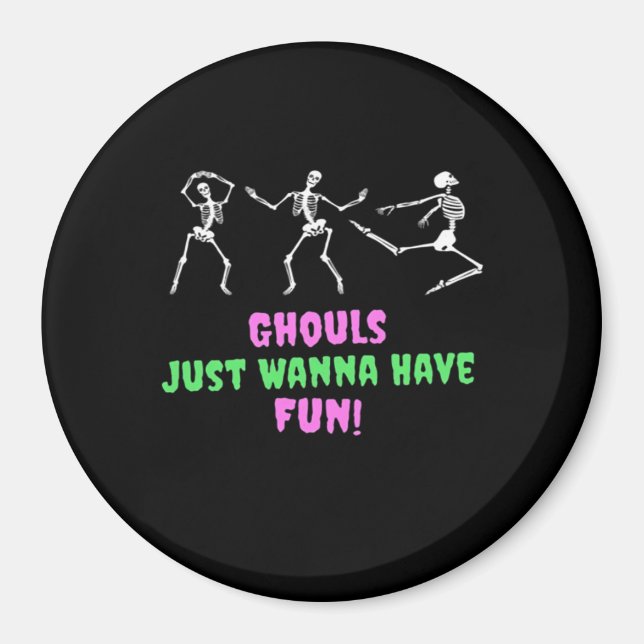 Ghouls vill bara ha Roligt Lazy Sloth Magnet (Framsidan)
