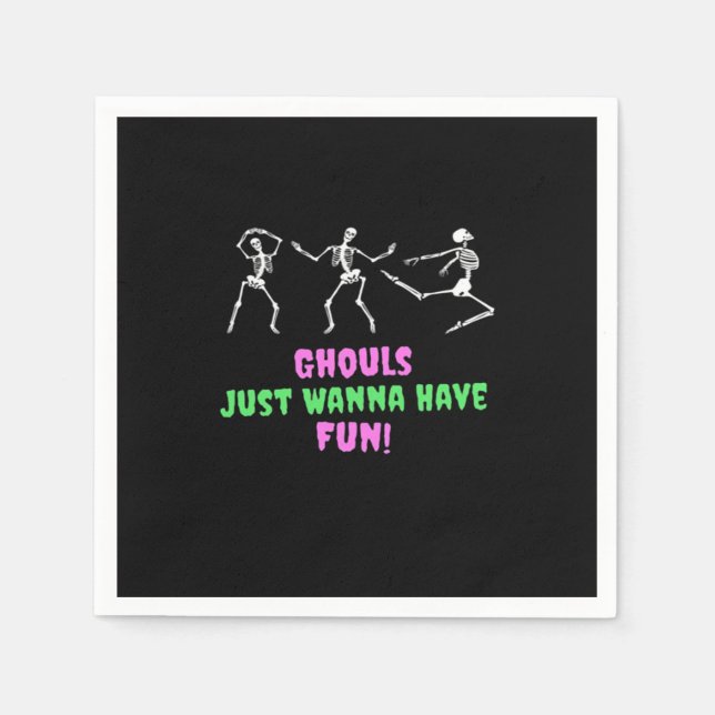 Ghouls vill bara ha Roligt Lazy Sloth Pappersservett (Framsidan)