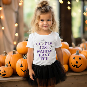 Ghouls vill bara ha Roligt Lila Halloween T Shirt
