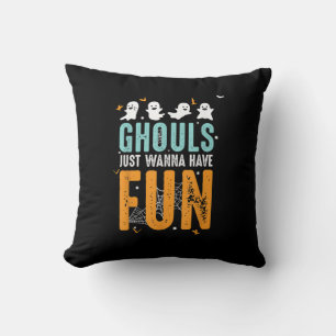 Ghouls vill bara ha Roligt på Halloween Costume Kudde