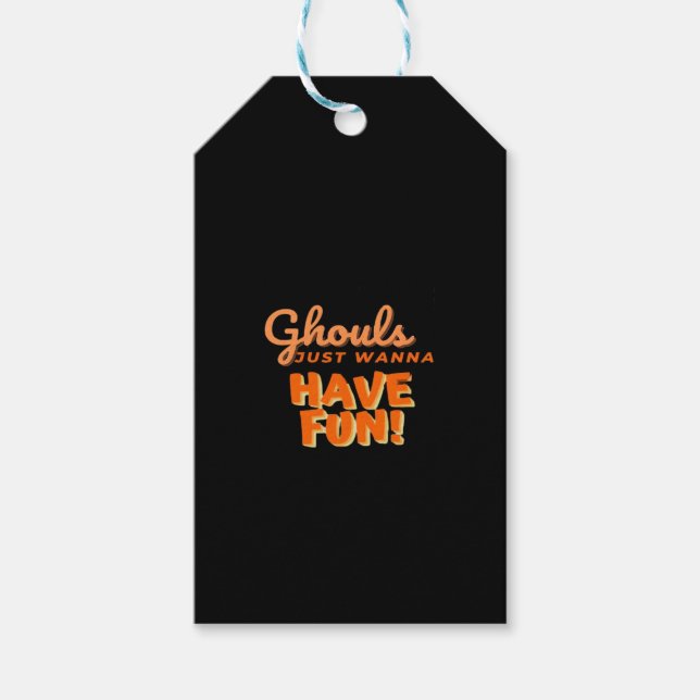 Ghouls vill bara ha Roligt Presentetikett (Framsidan)