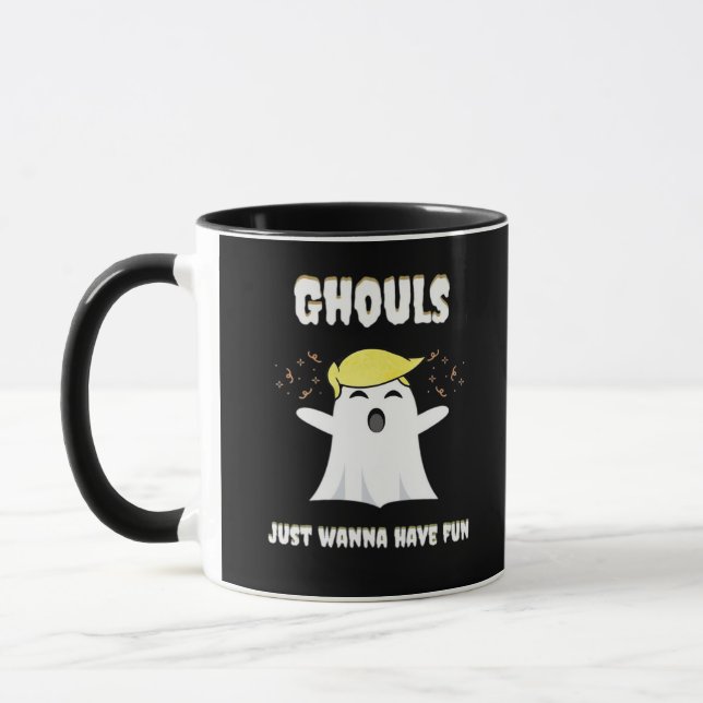 Ghouls vill bara ha Roligt Retro Design Mugg (Vänster)