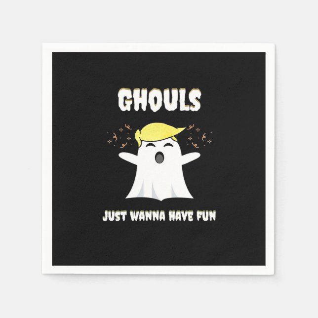 Ghouls vill bara ha Roligt Retro Design Pappersservett (Framsidan)