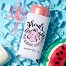 Ghouls vill bara ha Roligt Rosa Ghost Halloween