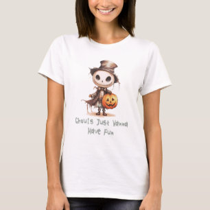Ghouls vill bara ha Roligt Skeleton Halloween Mugg T Shirt