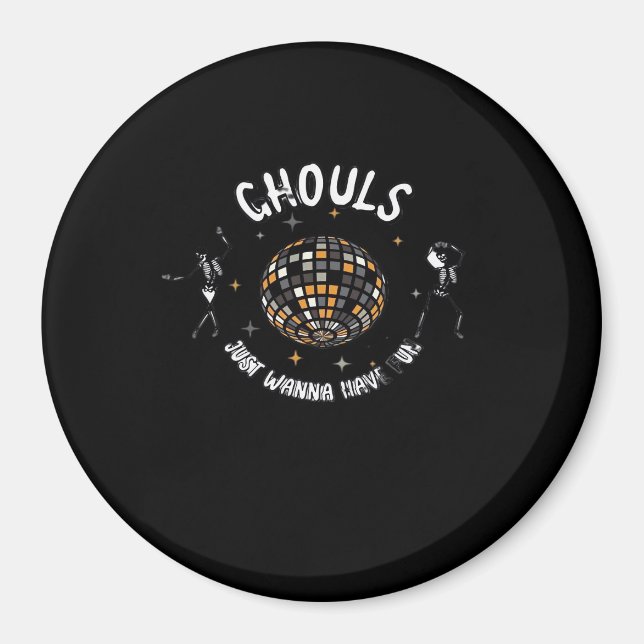 Ghouls vill bara ha Roligt Sloth & Halloween Magnet (Framsidan)