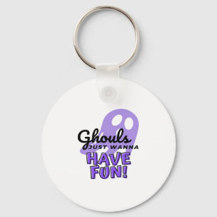 Ghouls vill bara ha Roligt Sloth Halloween Nyckelring