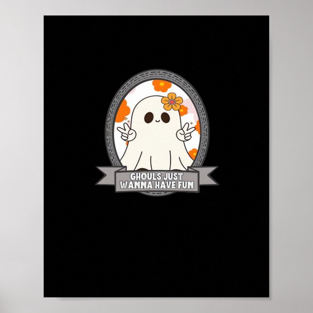 Ghouls vill bara ha Roligt Sloth Halloween Poster (Framsidan)