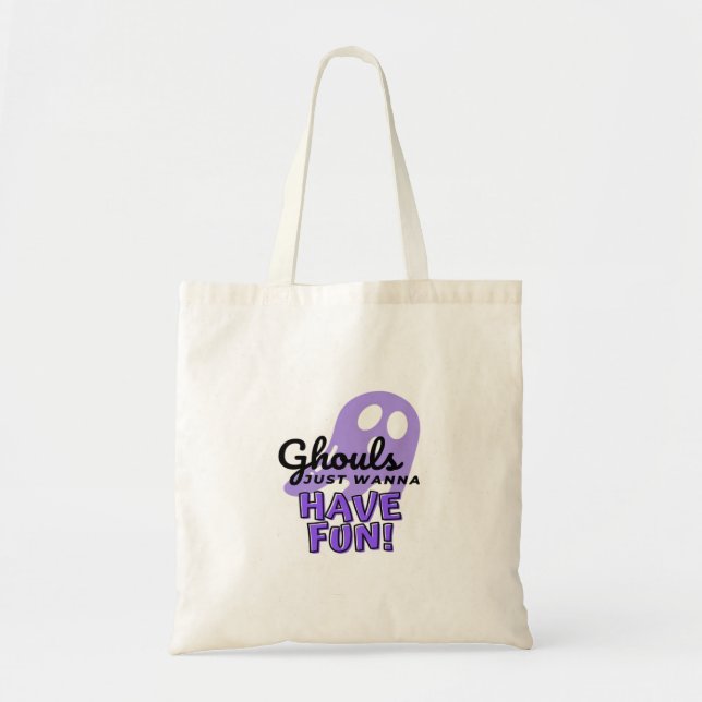 Ghouls vill bara ha Roligt Sloth Halloween Tygkasse (Framsidan)