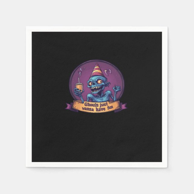 Ghouls vill bara ha Roligt Sloth och FUNNY Pappersservett (Framsidan)