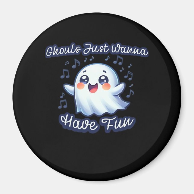 Ghouls vill bara ha Roligt Sloth och Slogan Magnet (Framsidan)