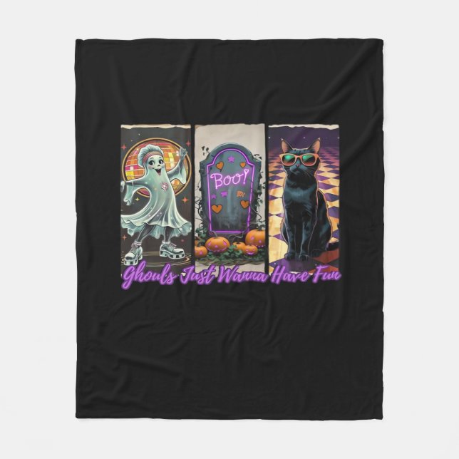 Ghouls vill bara ha Roligt Sloth Stil Fleecefilt (Framsidan)
