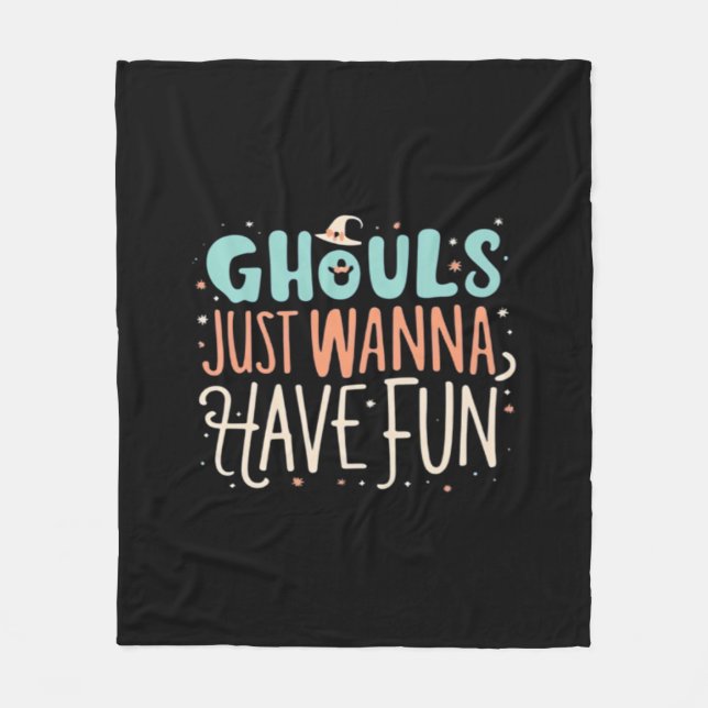 Ghouls vill bara ha Roligt Sloth Vibes Fleecefilt (Framsidan)