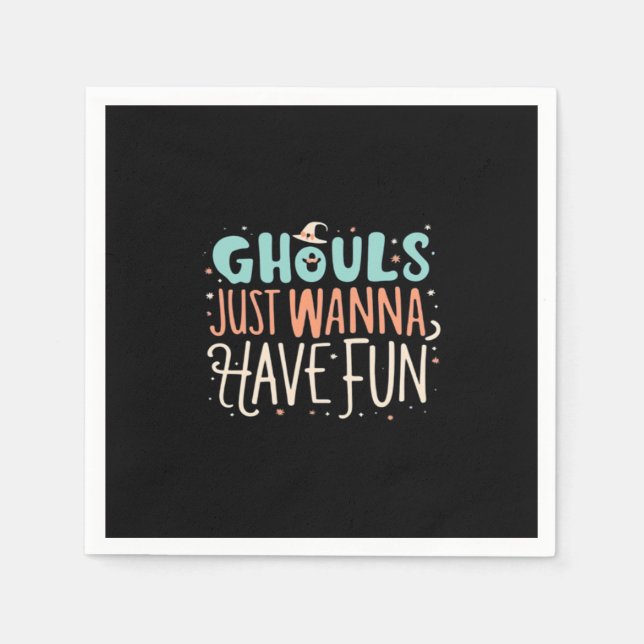 Ghouls vill bara ha Roligt Sloth Vibes Pappersservett (Framsidan)