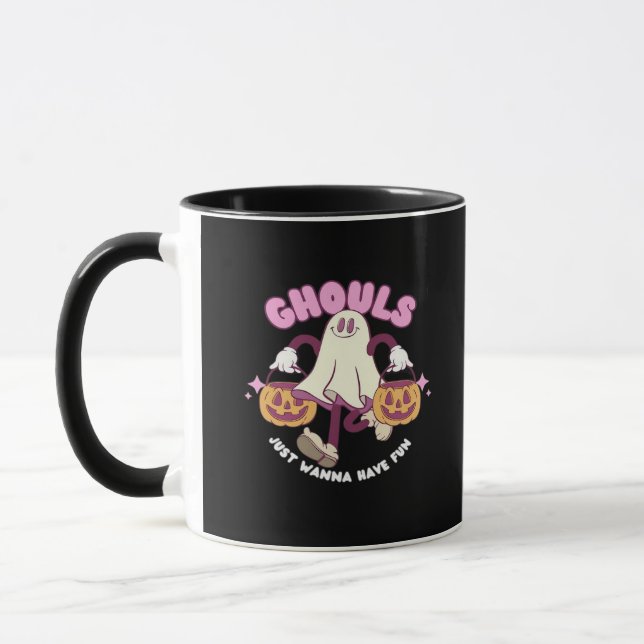 Ghouls vill bara ha Roligt - Spooky Cute Halloween Mugg (Vänster)