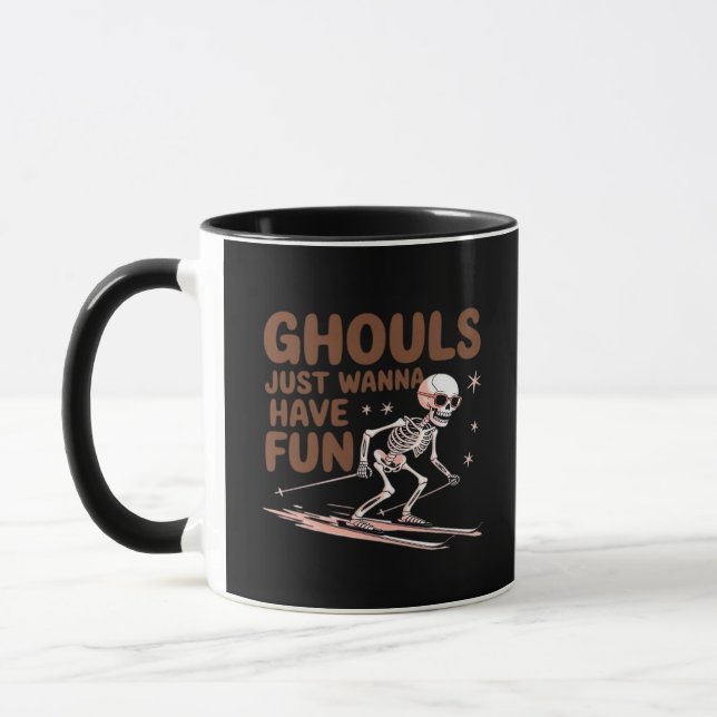 Ghouls vill bara ha Roligt till Halloween och Fall Mugg (Vänster)