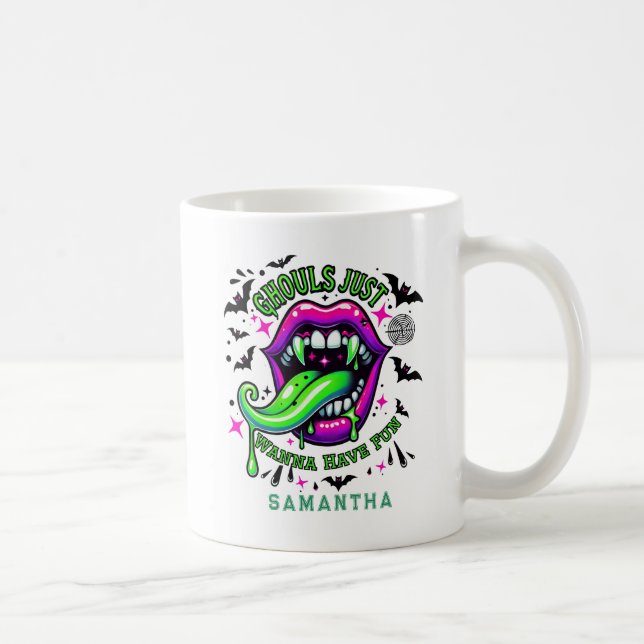 Ghouls vill bara ha Roligt Vampire Mouth Kaffemugg (Höger)