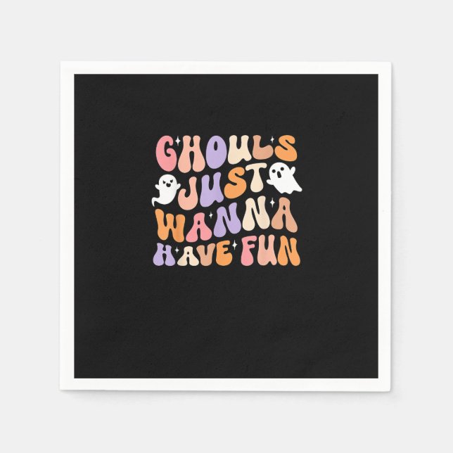 Ghouls vill bara ha Roligtens talessäsong Groovy H Pappersservett (Framsidan)