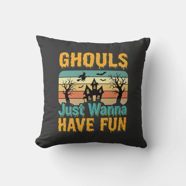 Ghouls Vill Ha Kul Halloween-design_1 Kudde (Framsida)