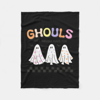Ghouls vill ha kul retro groovy spökaktig säsong  fleecefilt