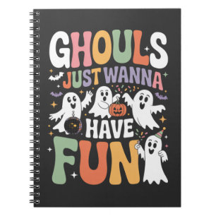 Ghouls Vill Ha Kul Retro Halloween Anteckningsbok