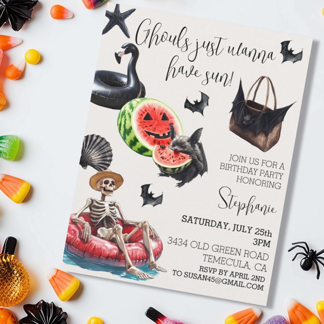 Ghouls Vill Ha Sol Summerween-fest Inbjudningar (Skapare uppladdad)