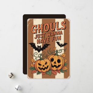"Ghouls Vill Också Ha Kul" Halloween Julkort