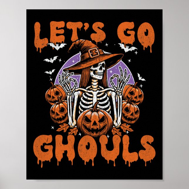 Ghouls Witch Retro Halloween Costume for Women Poster (Framsidan)