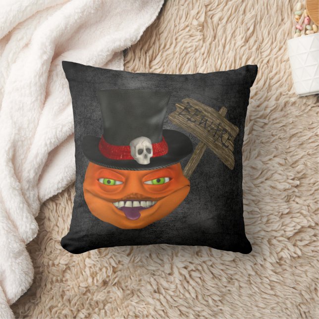 Ghouly Pumpkin Ansikte Fantasy Kudde (Filt)