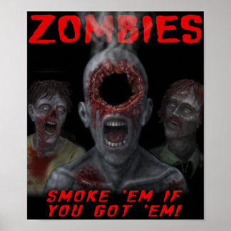 Ghoulzone Zombies - seiyge - liten utskrift Poster