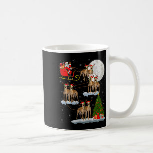 Ghound Dog Tomte Släd Flygande Rolig Magisk Jul Kaffemugg