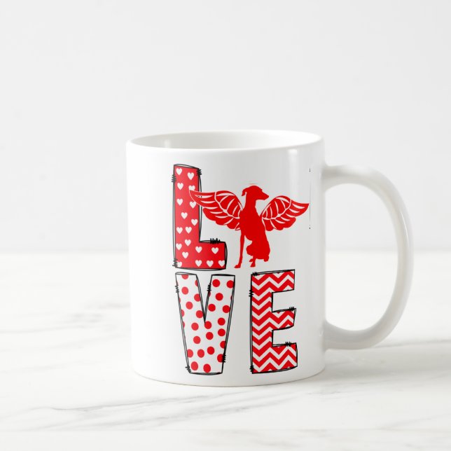 Ghound Valentines Day Love Valentine Cute Heart  Kaffemugg (Höger)