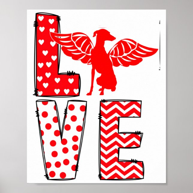 Ghound Valentines Day Love Valentine Cute Heart  Poster (Framsidan)