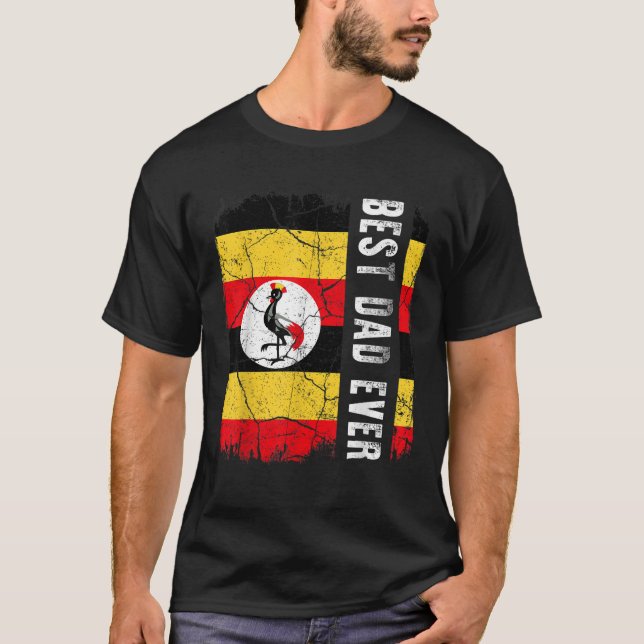Gi-dagen för den bästa ugandiska Pappa-ugandiska F T Shirt (Framsida)
