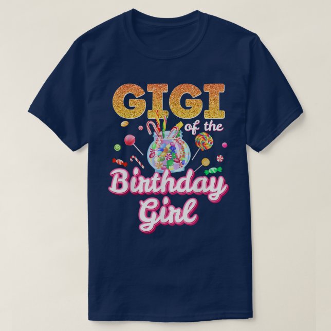 Gi från födelsedagsflickornas godis kan t shirt (Design framsida)