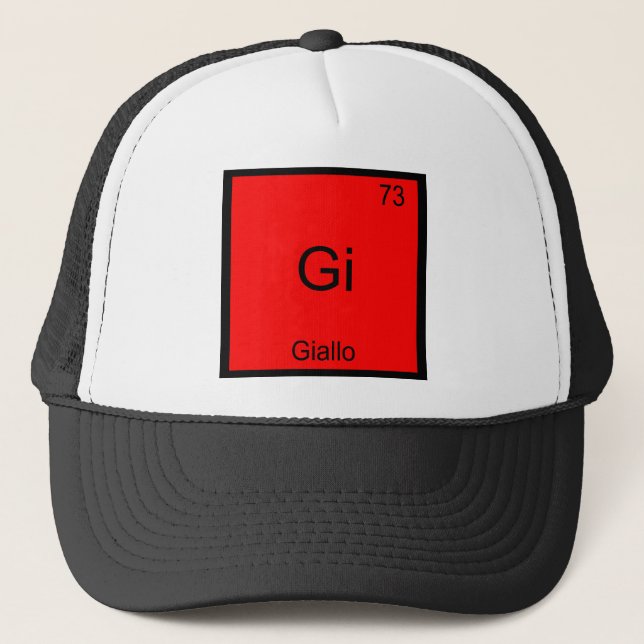 Gi - Giallo Rolig Kemielement Symbol T-shirt Truckerkeps (Framsida)